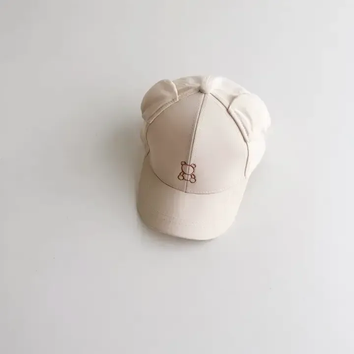 Chapeau De Baseball Pour Enfants Personnalisée Mignon Coton à Bord Incurvé Enfant En Bas âge Ours Casquette Style De Rue Tissu — image 7 sur 7