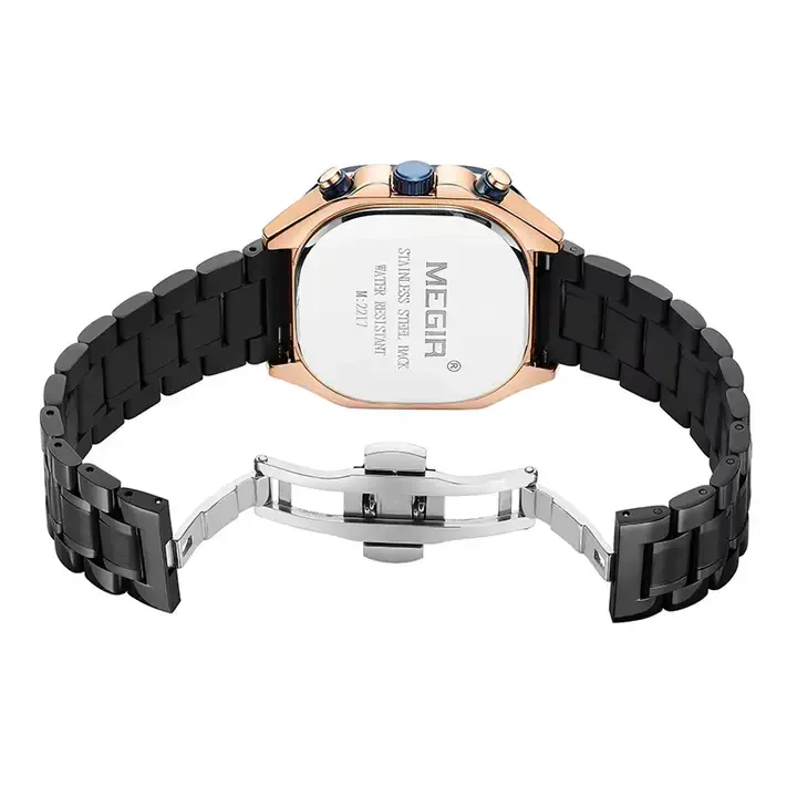 Montre Pour Homme : Bracelet En Acier Carré -