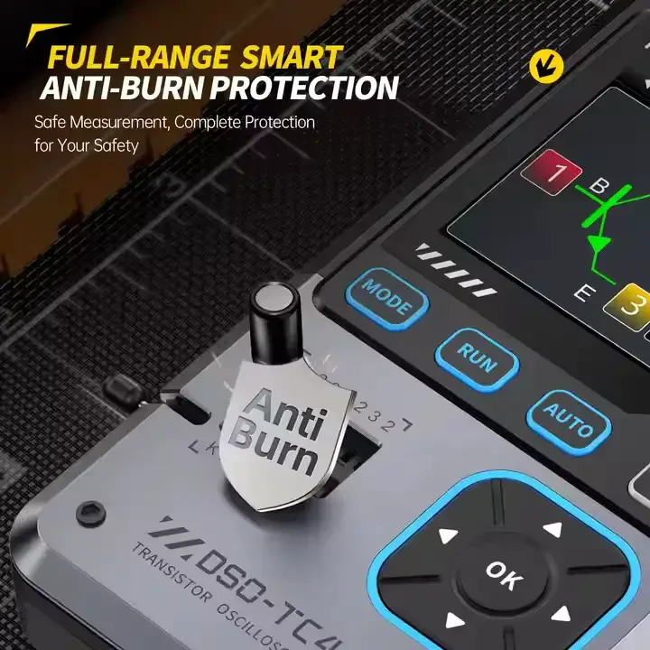 Fnirsi Dso-tc4 Oscilloscope Générateur De Signaux 3 En 1 10 Mhz 48 Msa/s Testeur De Composants électroniques