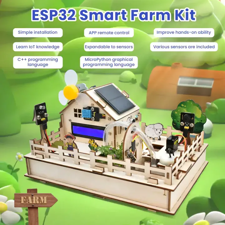 Kit Keyestudio Esp32 Contrôle Iot  Ferme Intelligente Pour Programmation Graphique Arduino Scratch 3.0