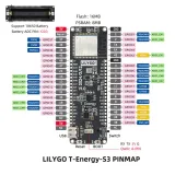 Lilygo T-energy-s3 : Carte De Développement Esp32-s3 Alimentée Par Batterie Wi-fi/bluetooth 5,Interface Qwiic Et Emplacement Pour Batterie 18650 Pour Projets Io