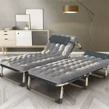 Lit Simple Multifonctionnel,Portable Et Pliant Grande Taille Avec Matelas Moelleux