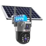 Caméra De Sécurité Wistino V380pro 6mp 4G ou Wifi, Avec Alarme Vocale, Avec Panneau Solaire