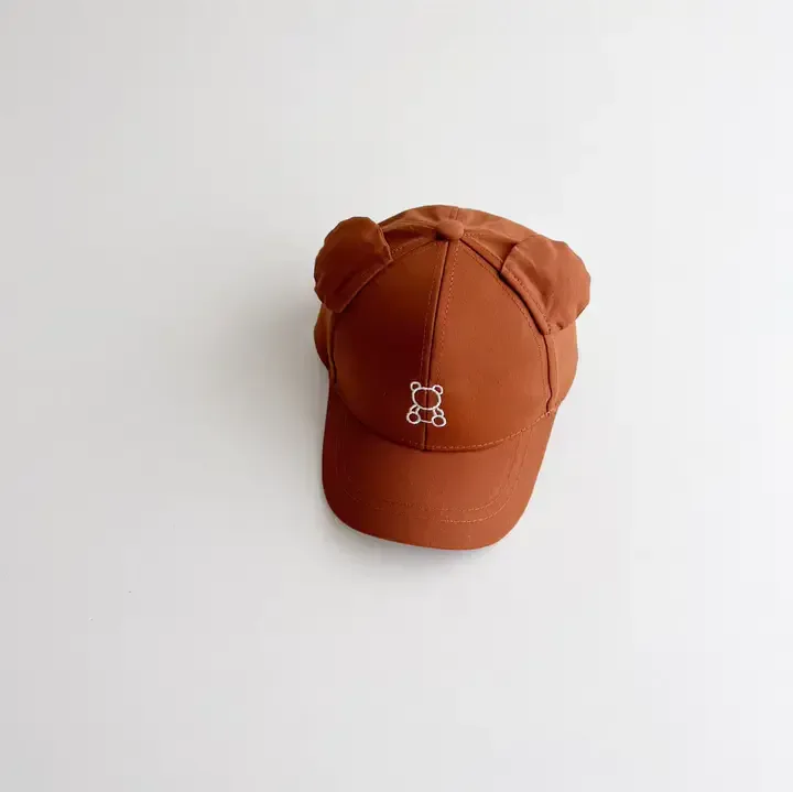 Chapeau De Baseball Pour Enfants Personnalisée Mignon Coton à Bord Incurvé Enfant En Bas âge Ours Casquette Style De Rue Tissu — image 5 sur 7