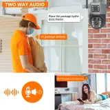 Caméra De Sécurité Wistino V380pro 6mp 4G ou Wifi, Avec Alarme Vocale, Avec Panneau Solaire