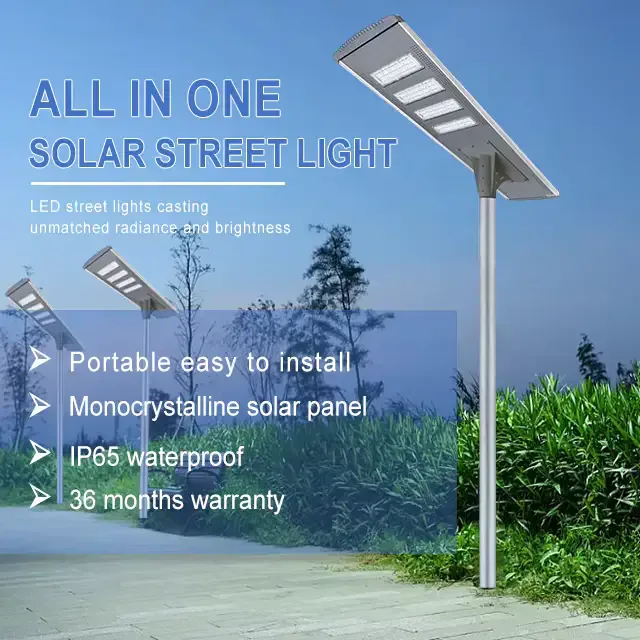 lampadaire solaire Cworth Energy  Led 80w Ip65 Tout En Un