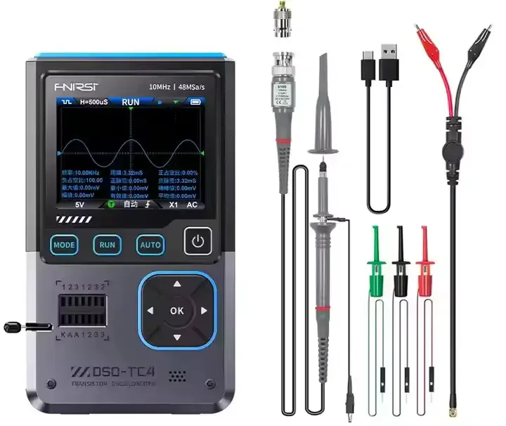 Fnirsi Dso-tc4 Oscilloscope Générateur De Signaux 3 En 1 10 Mhz 48 Msa/s Testeur De Composants électroniques — image 1 sur 6