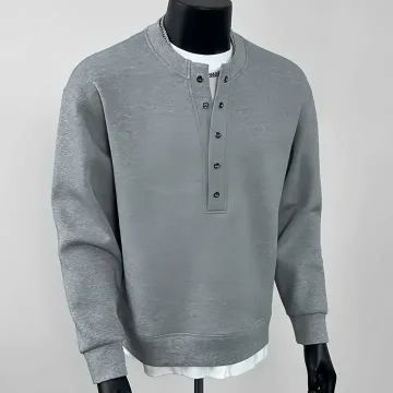 Sweat-shirt À Manches Longues En Coton Lourd Pour Homme Avec Un Design À Demi-patte Pour L'hiver - Buy Heavyweight Cotton Hoodie semi Open Chest S