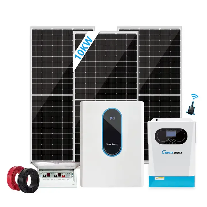 Cworth Energy10000w Solar Panel Kit Power Generator 5kw Off Grid 10kw Home Solar Energy Systems - Buy Solar Panel Kit,10kw Solar Panel System,Home Solar Energy
