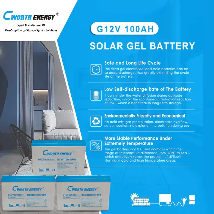 Batterie Solaire Gel  12v 100ah En Stock Cworth Energy