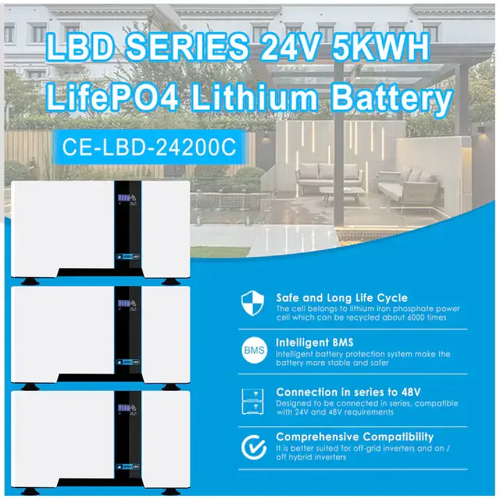 Batterie Lithium 24v Lifepo4 200ah 5kwh, Cworth Energy