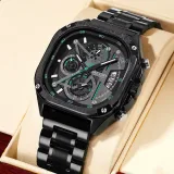 Montre Pour Homme : Bracelet En Acier Carré -