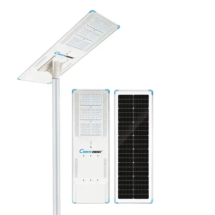 Lampadaire Solaire Cworth Energy  Tout-en-un Haute Qualité Ip65 100w — image 1 sur 5