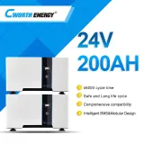 Batterie Lithium 24v Lifepo4 200ah 5kwh, Cworth Energy