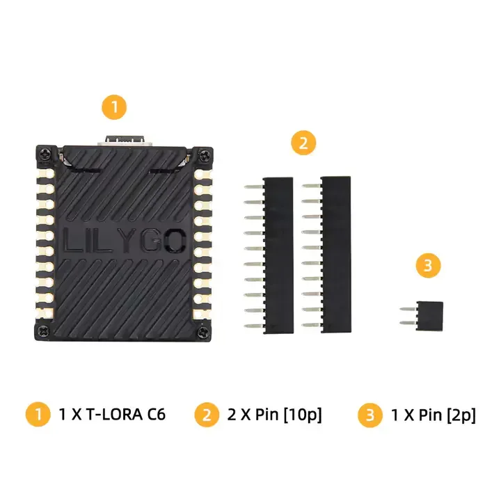Module Principal Lora Lilygo T-lorac6 Esp32-c6 Sx1262 868mhz 915mhz Lorawan Carte De Développement Modules Rf Sans Fil Longue Portée Basse Consommation - Buy Es — image 4 sur 6