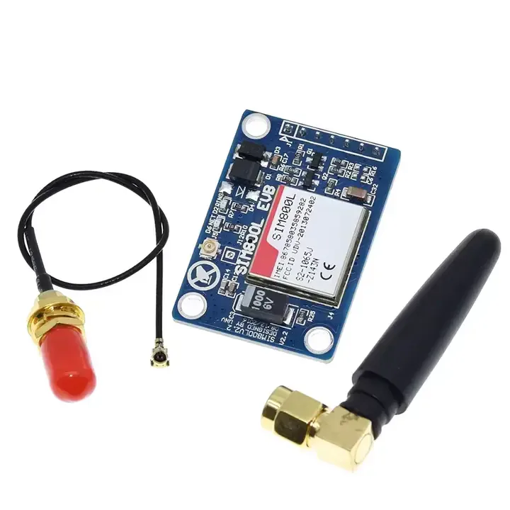 Module Gsm Gprs Sans Fil Quadri-bande Sim800L V2.0 5v Avec Antenne,Câble — image 2 sur 7