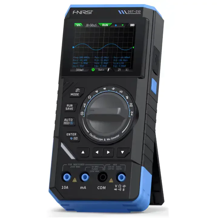 Fnirsi Dst-210 Multimètre Numérique 3 En 1 Oscilloscope Générateur De Signaux 19999 Points 10mhz/1mhz Outil Portable