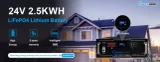Batterie Lithium-ion 24v Lifepo4  2.5kwh, cworth energy