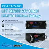 Batterie Lithium-ion 24v Lifepo4  2.5kwh, cworth energy